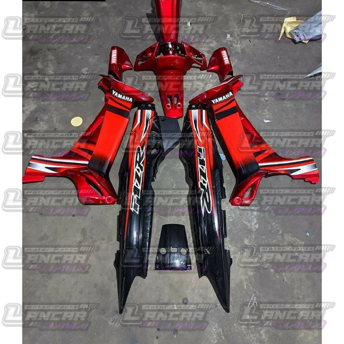 Cover Bodi Fizr Full set halus Bodi Motor Yamaha Fizr Merah Marun Hitam