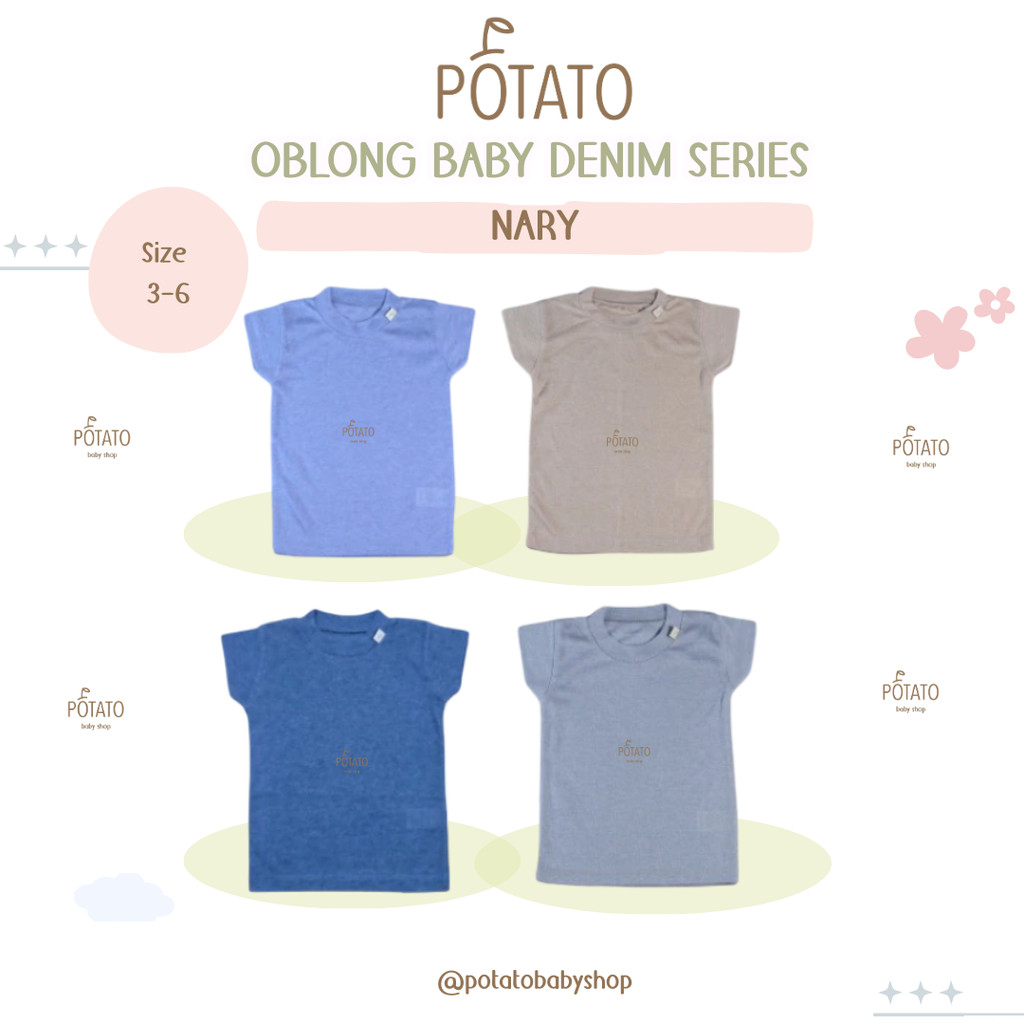 Nary Baby Oblong Denim Series - Kaos Oblong Baby 3-6M - Fashion Baby