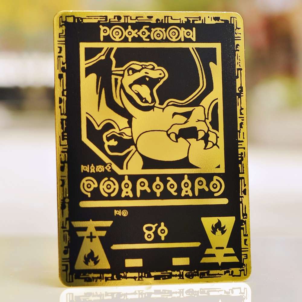 Pokemon Cards Metal Pokémon Letters Black Tcg Blastoise Vmax arizard Vstar Lugia Anime Trang Card Bo