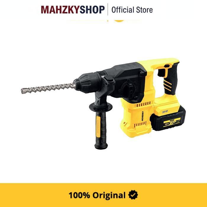 Krisbow Bor Listrik Rotary Hammer Cordless 26 mm Ircrh26 - Kuning Bor Listrik Cordless Hammer Drill