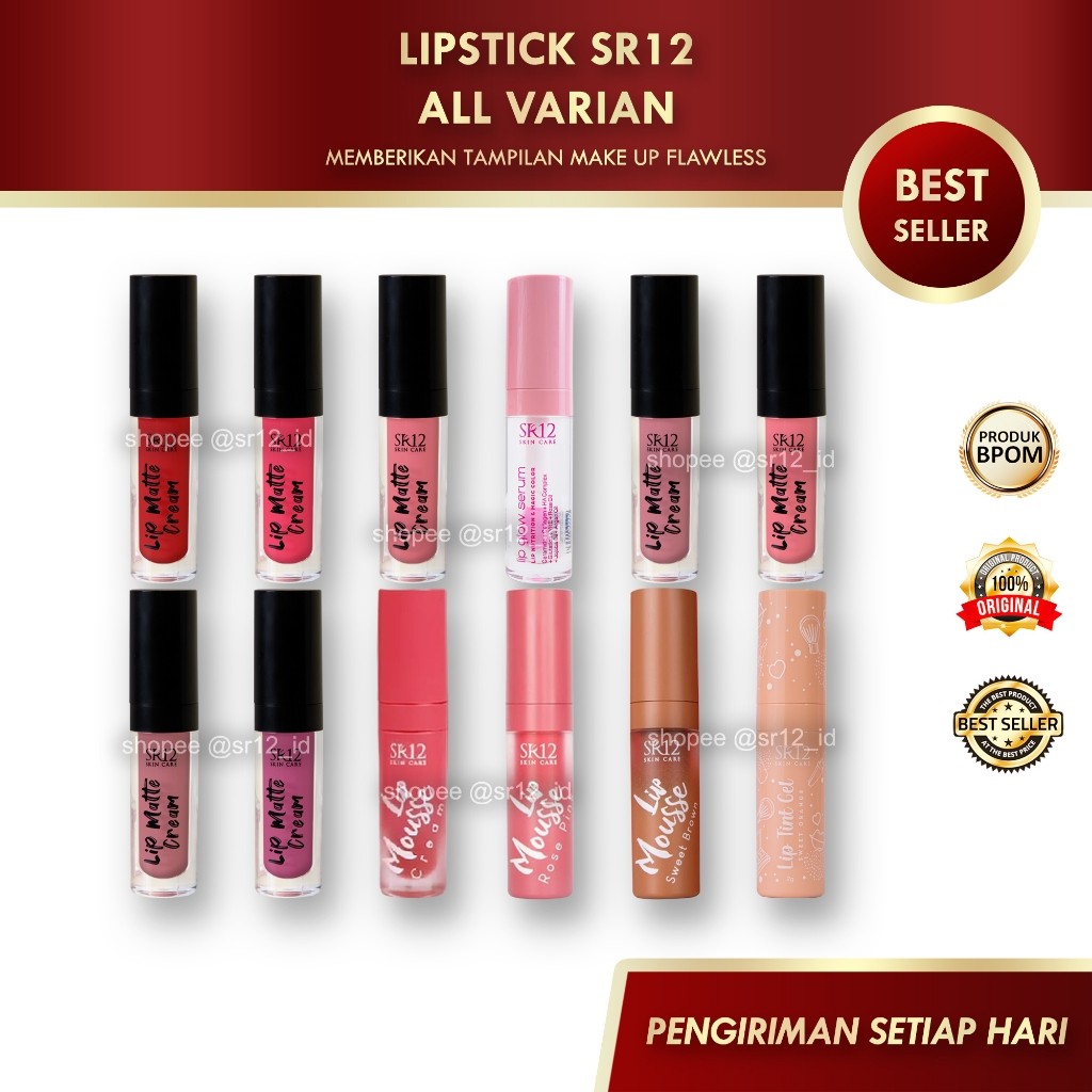 LIP PRODUCT SR12 ALL VARIAN / LIPSTICK SR12 / LIPCREAM SR12 / LIP CREAM SR12 / LIPMATTE SR12 / LIP M