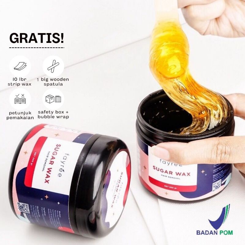 [ Promo ]  ||  (BIG SIZE) BPOM Fayree Sugar Wax / Paket Lengkap Pencabut Bulu / Waxing Kit / Cold Wa