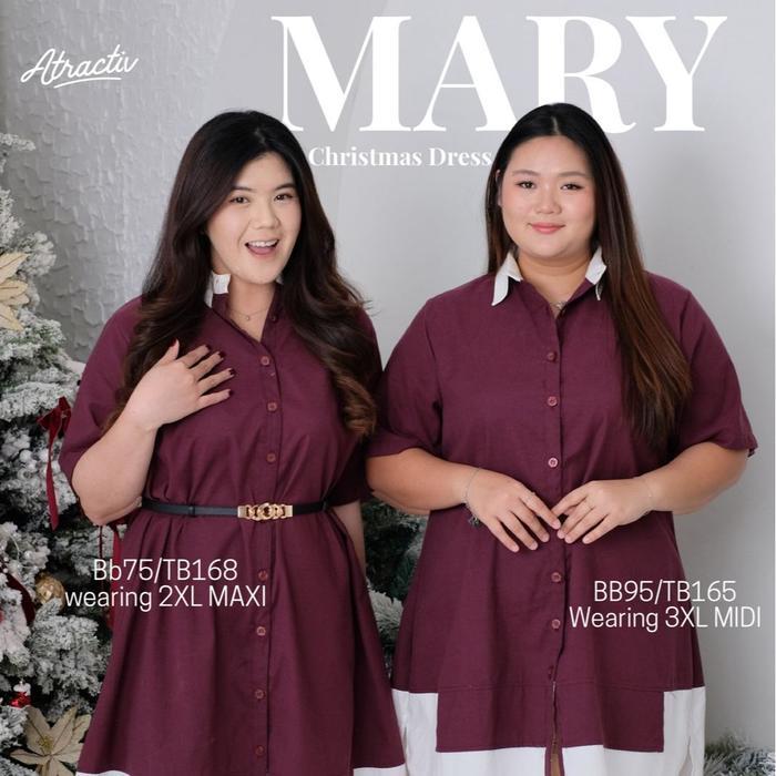 ATRACTIV Dress Natal Jumbo Wanita Dress Natal Big Size LD110 LD120 LD130 LD135 LD142 LD150 Tunik Mer