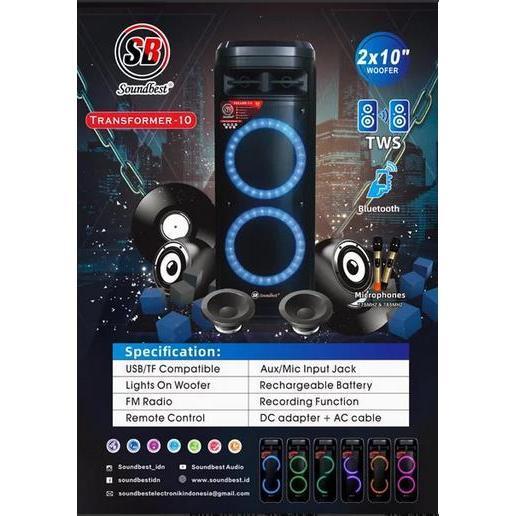 Speaker Portable Wireless Soundbest Transformer 10 / Transformer10