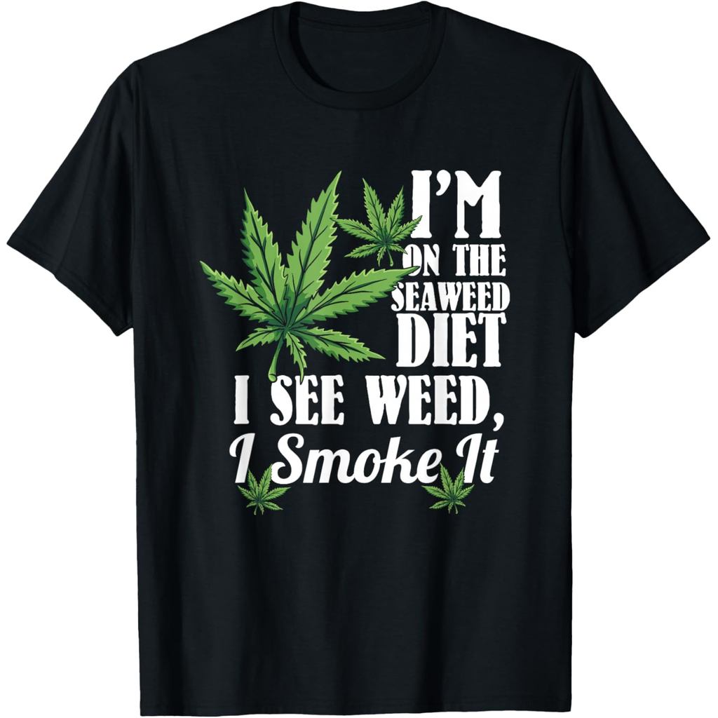 *COD* Kaos Ganja Lucu Stoner Ganja Lihat Kaos Asap Ganja