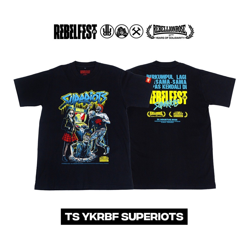READY STOCK - REBELFEST TS YKRBF SUPERIOTS Lepas Kendali CMRDS x Superiots 2025 Rebellion Rose