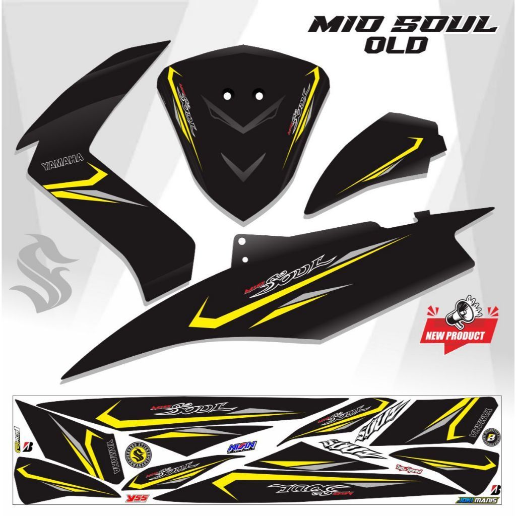 STICKER MOTOR MIO SOUL / STRIPING MIO SOUL VARIASI STRIPING
