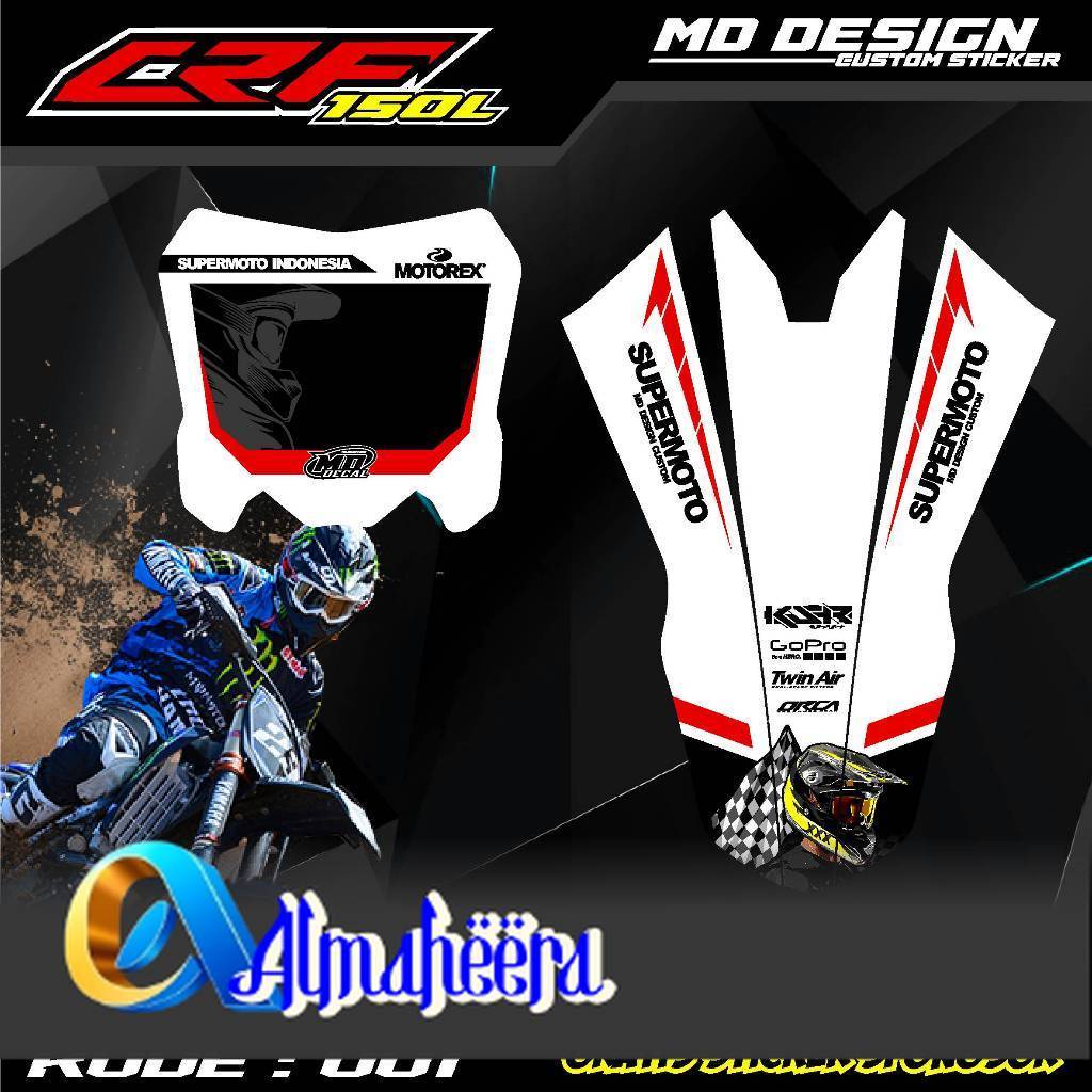 001 Sticker Papan Star Dan Spakbor CRF 150 / 450 / RMZ / Gordon BIsa COD Terbaru (Bonus Sticker Spon