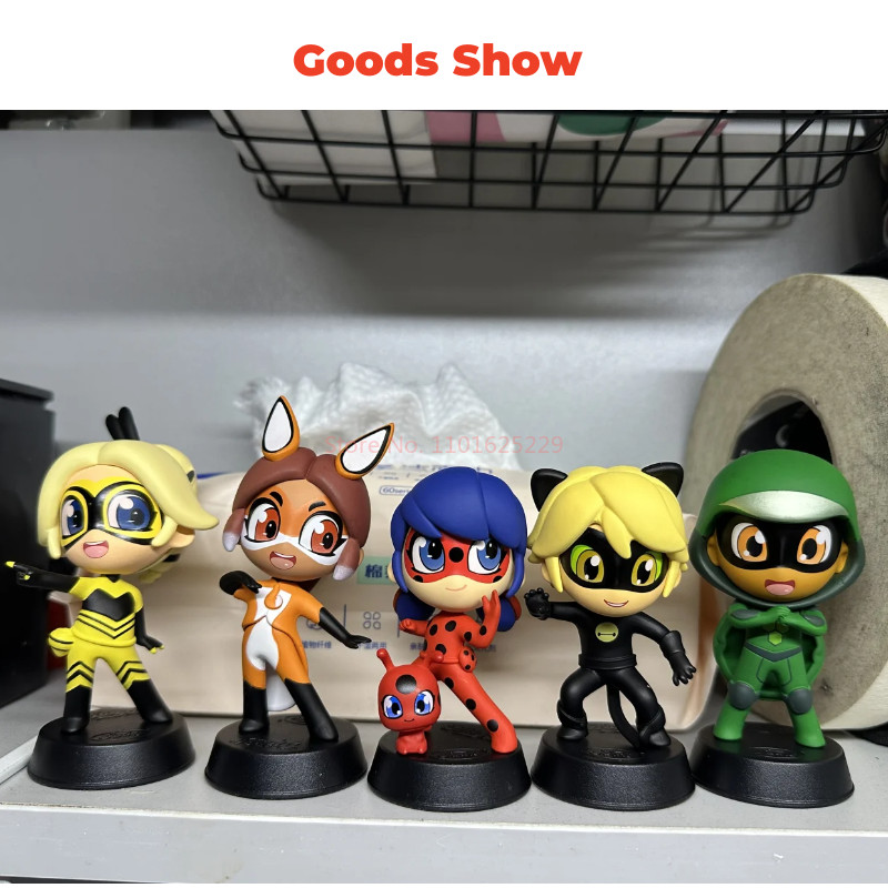 Miraculous Ladybug Q-Version Figurine Blind Box Red Girl Black Boys Queen Bee Collectible Model Toys