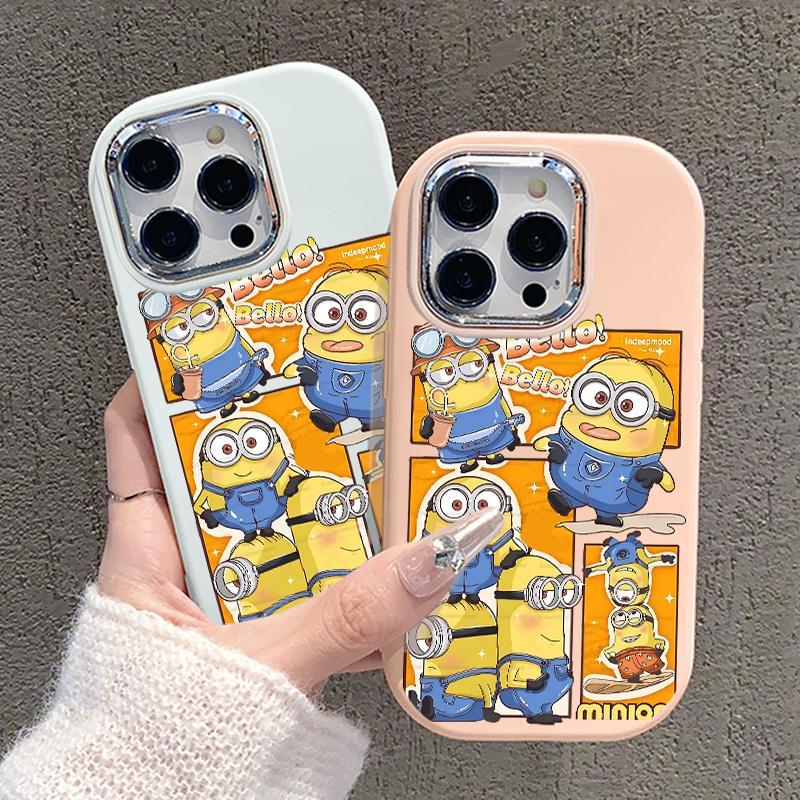 Casing Hp For OnePlus Case Nord N20 SE N300 Soft Oval Frame Chrome Anime Minions Cover