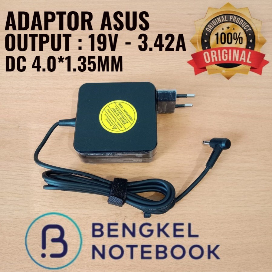 Adaptor Asus 19v 3.42a 65Watt Square Jack Kecil DC 40135 X441MA X441U E203 X46U X456UA X456UB X456UF