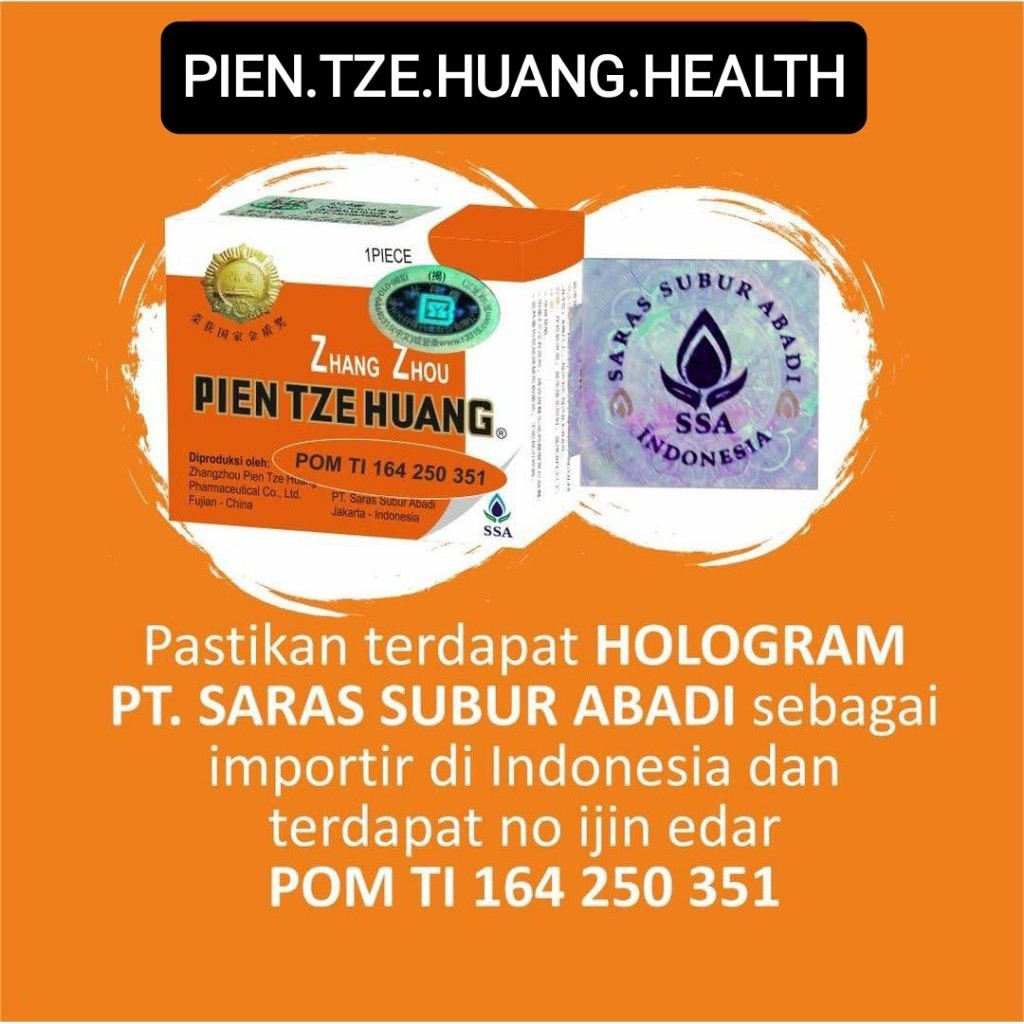 PIEN TZE HUANG SSA ASLI ISI 6 OBAT CHINA PASCA OPERASI