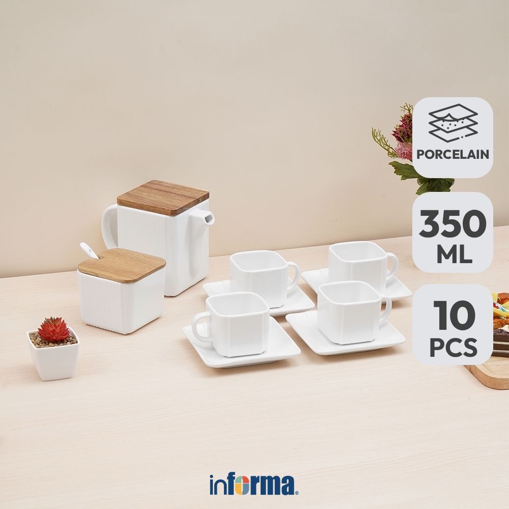 Informa Appetite Set 5 Pcs Heidie Teko & Cangkir Teh Dengan Saucer Set Water Jug With Cup Pitcher Wa
