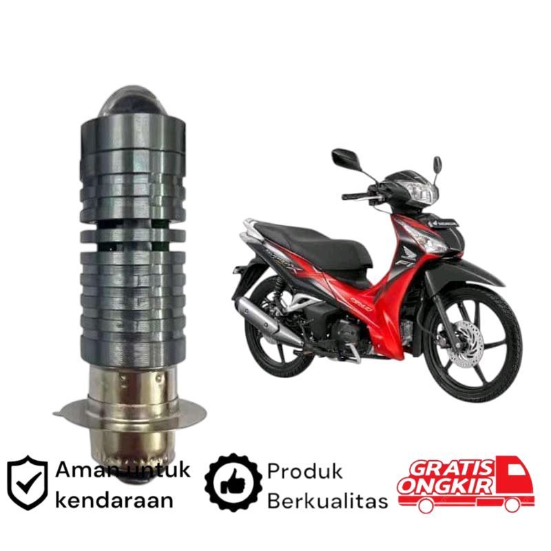 1pcs Lampu depan LED H6 Laser motor Honda Supra X 125 Helm In Koko