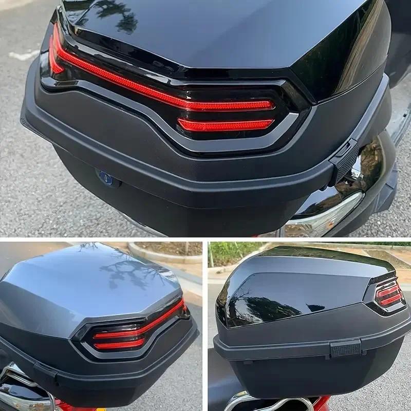 Motorcycle Top Box, Motorcycle Trunk ABS Material Wear-Resistant with Lock, Motorcycle Accessories,M