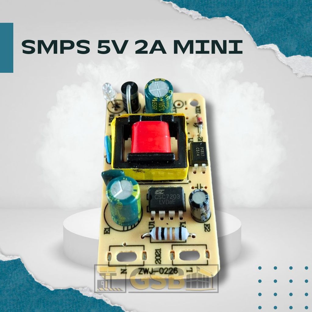 Modul PSU SMPS 5V 2A Kit Adaptor PCB 5 Volt 2 Amper Input AC 220V 240V Plus Fuse LED