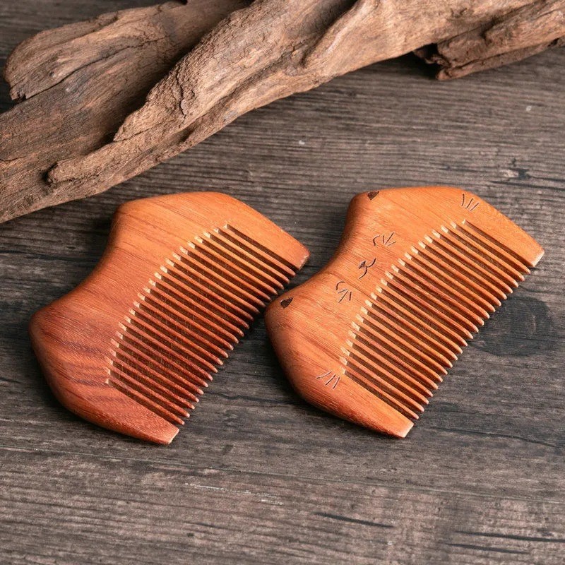 Sisir Kayu Persik untuk Penggunaan di Rumah Sisir Kayu Cendana untuk Menghaluskan Rambut Sisir Kayu