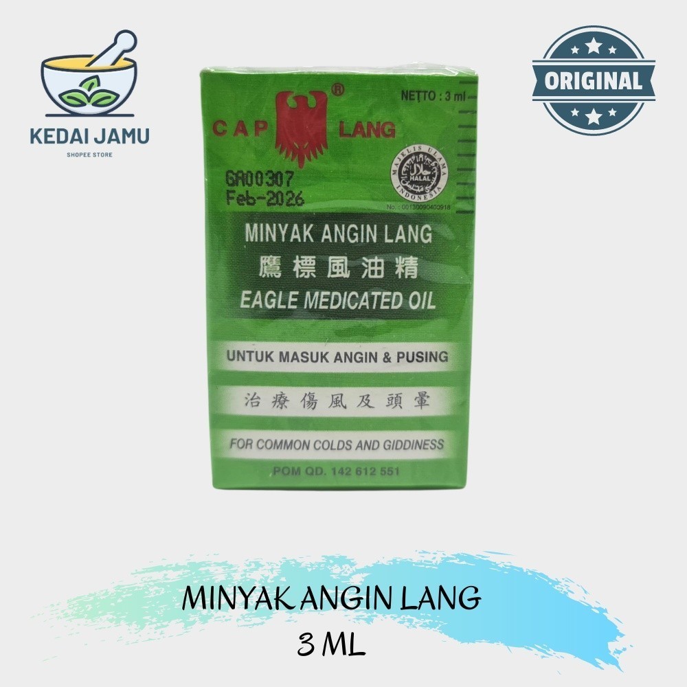 Minyak Angin Cap LANG PPO Semua Ukuran (3,6,12 dan 24 ml)