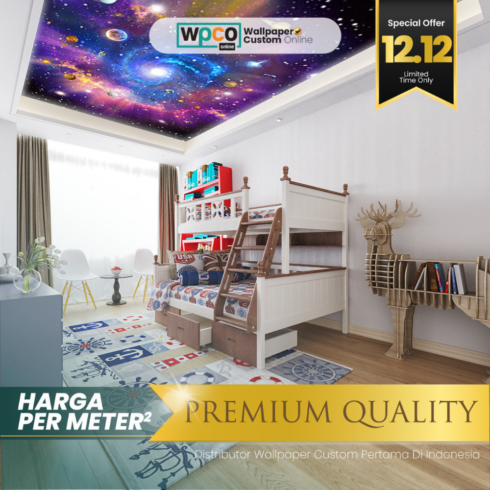Wallpaper Plafon - Wallpaper Plafon Kamar Tidur - Wallpaper Plafon Gambar Luar Angkasa - Wallpaper P