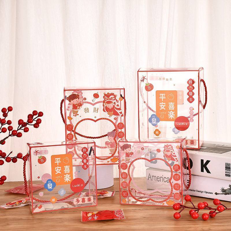 Box Hampers Bening Imlek/ Box Tenteng Mika Barongsai Imlek/ Box Mika Hampers Imlek New Year Chinese