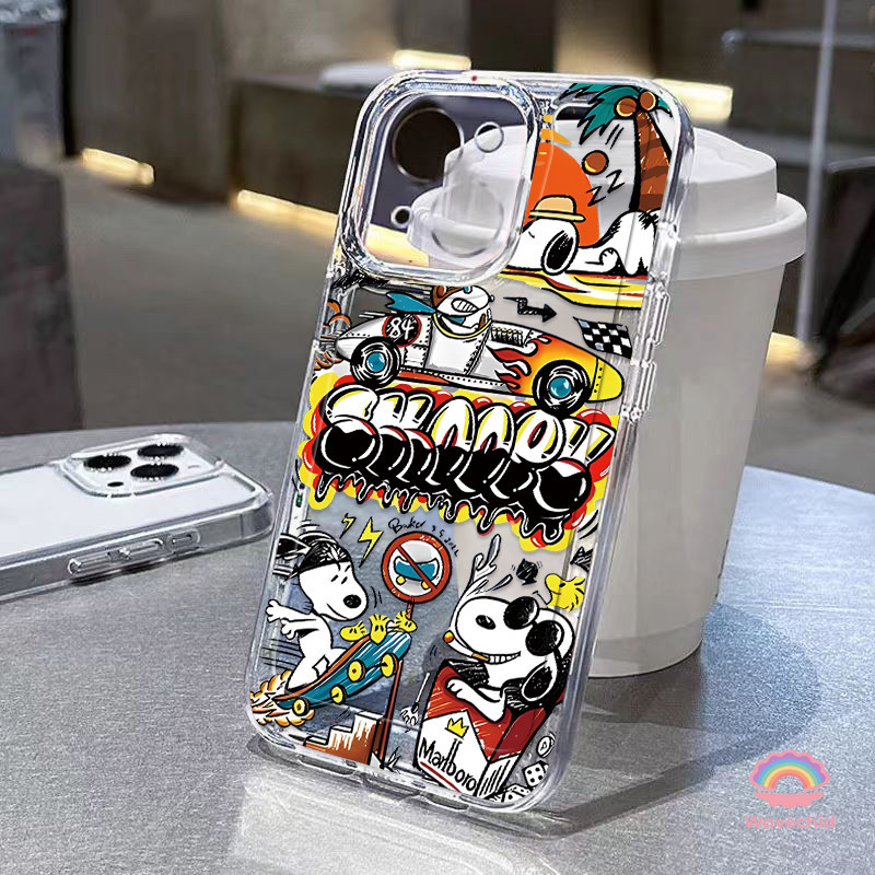 case iphone 13Casing Ponsel Snoopy liburan Cocok untuk iPhone 11 12 13 14 15 16 Pro Max X XR XS Max 