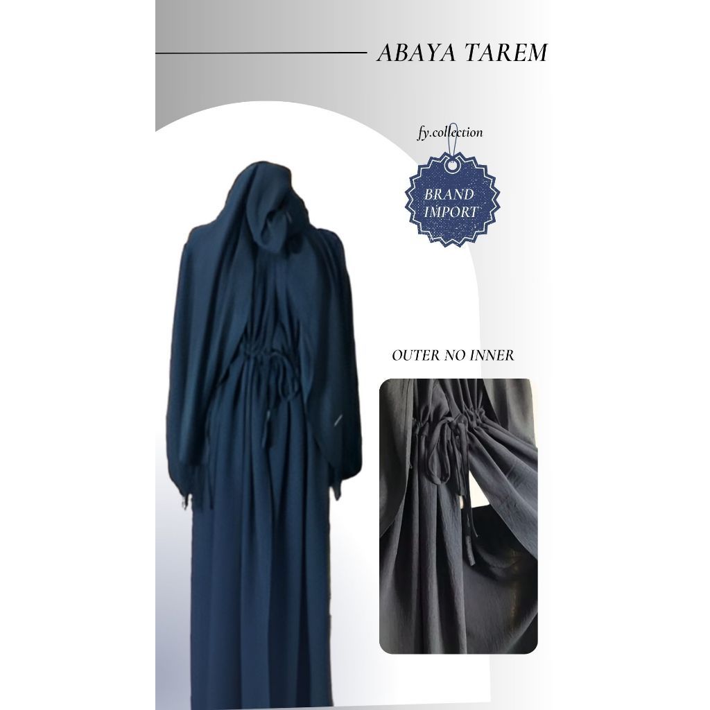 [ARF] SET Abaya Tareem Dubai Turki Outer Polos dengan hijab abaya baju muslim tarim Brand Alaydrussp