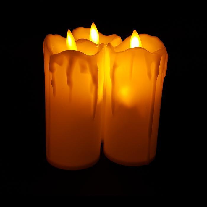 Promo Lilin Elektrik Sumbu Goyang LED Motif Leleh Natal Romantis Ulang Tahun - Small Terlaris