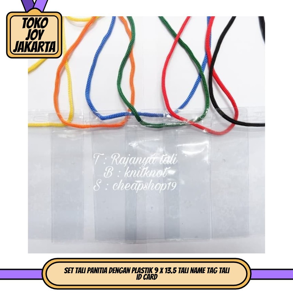 set tali panitia dengan plastik 9x13.5 tali name tag tali id card