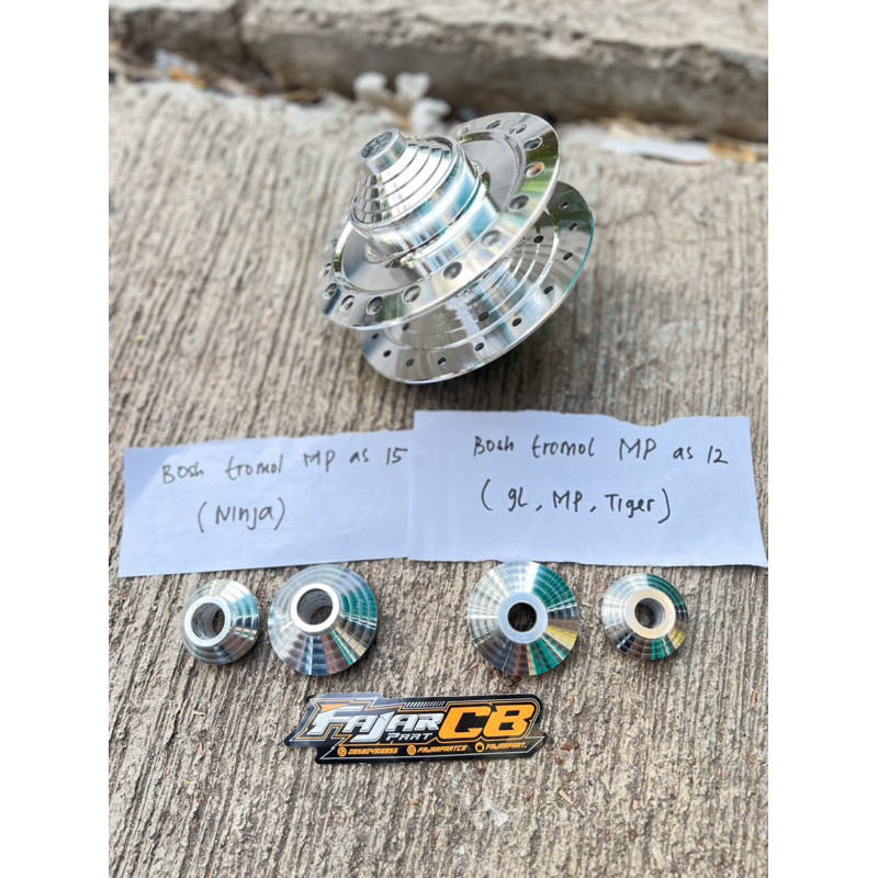 BOS TROMOL DEPAN MEGAPRO MODEL PIRAMID CNC PNP GL MP TIGER NINJA AS 12 DAN AS 15