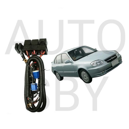 AS Relay Set Lampu Utama LED H4  Mobil Hyundai Avega