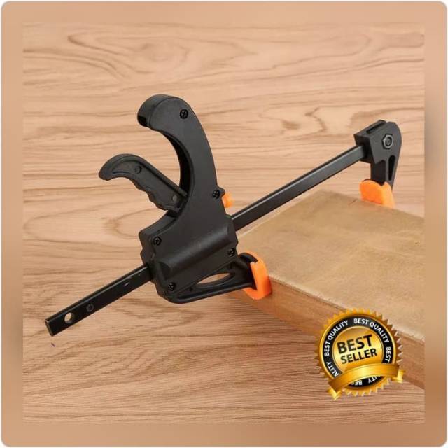 Project Bundo F Clamp 10cm - Bar Klem Penjepit Kayu Alat Pertukangan Jepit Lem 4inch