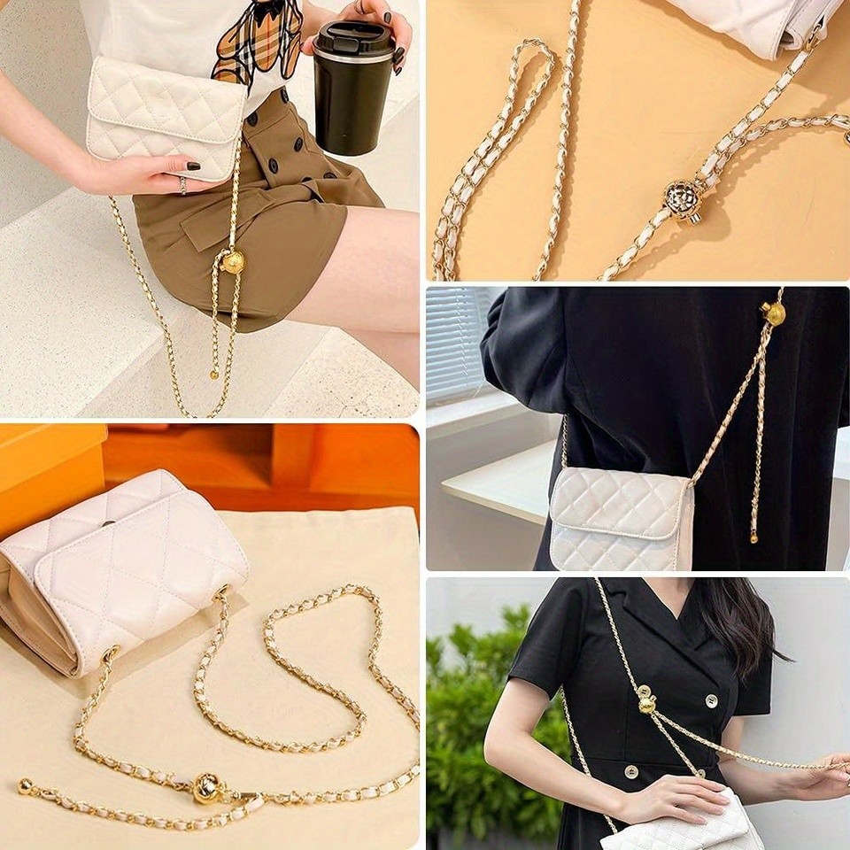 Adjustable Ball Bag Chain Metal Chain All-match Bag Accessories Bag Strap Transfer Bead Chain Bag Ch