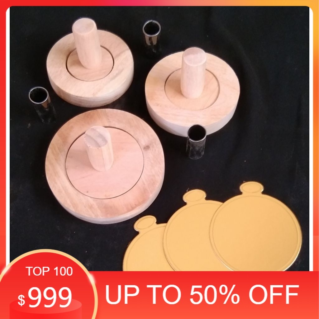 1 Set Cetakan Donat Kayu / Cetakan Donat