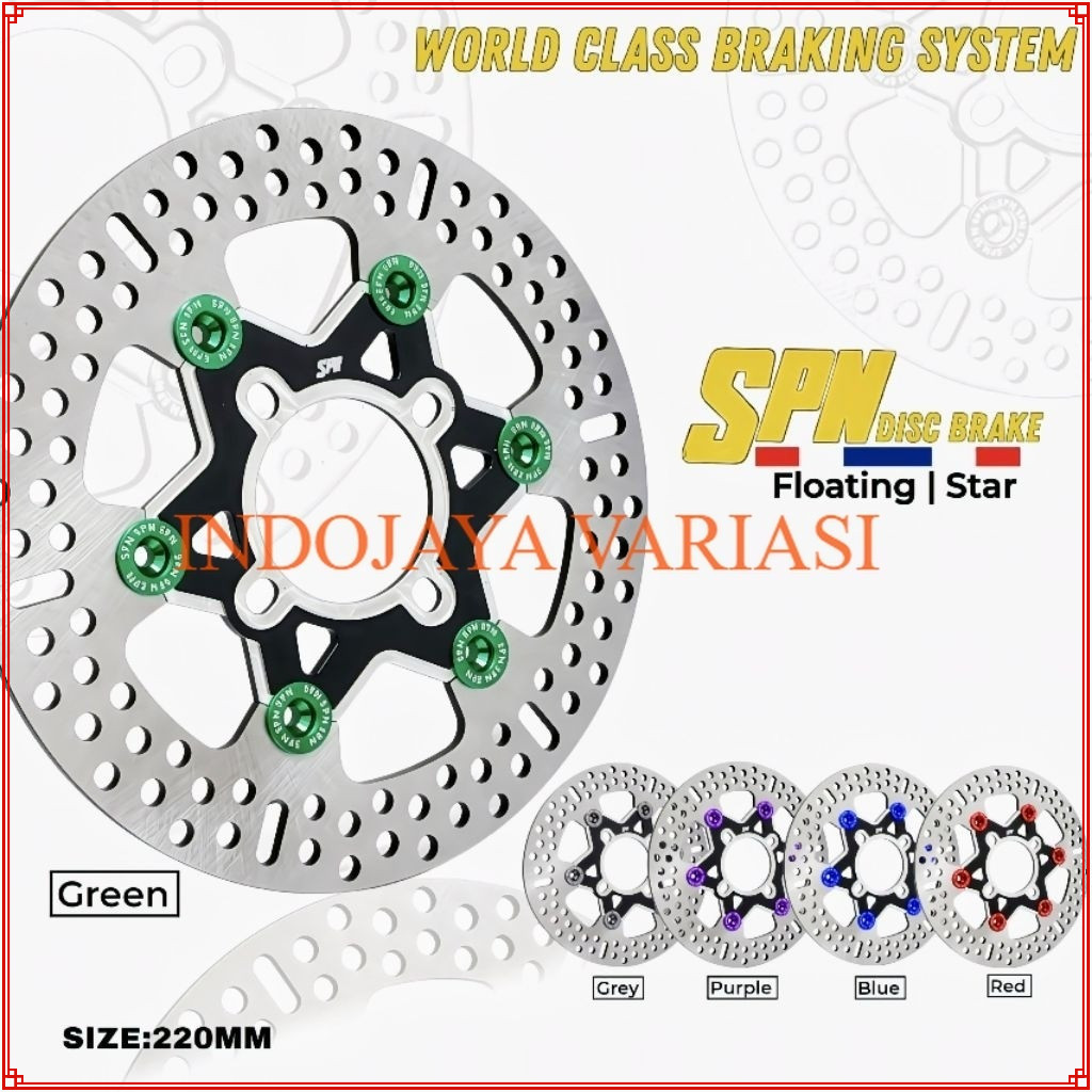 Disc Piringan Cakram Depan floating Stainless [220mm-Gerigi]BEAT VARI0110 MIO SOUL VAR1O125 GENIO  S