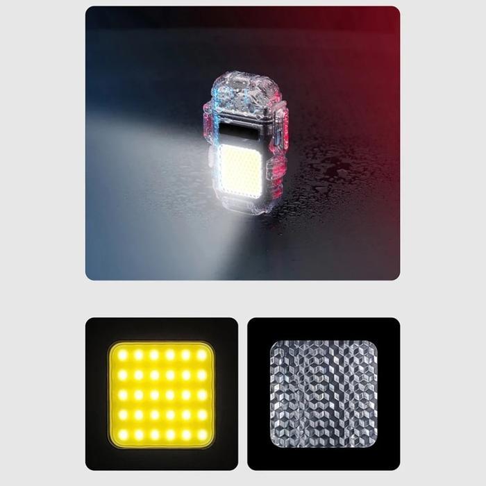 Alat Bantu Pematik Elektrik USB Dengan Senter LED 3 Mode / Waterproof Electric Lighter Flashlight / 