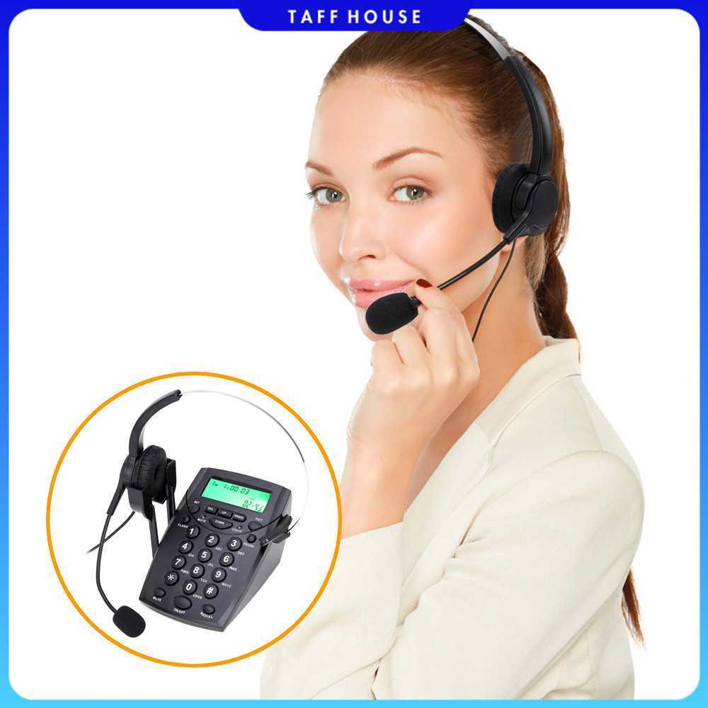 Voicejoy Telephone Desk HT800 with Headphone Call Center VH500