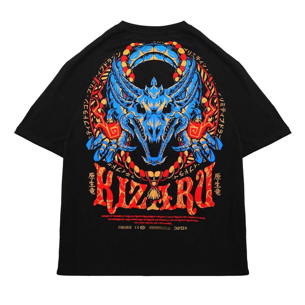 KIZARU Oversize T-Shirt Origin PRIMITIVE DRAGON