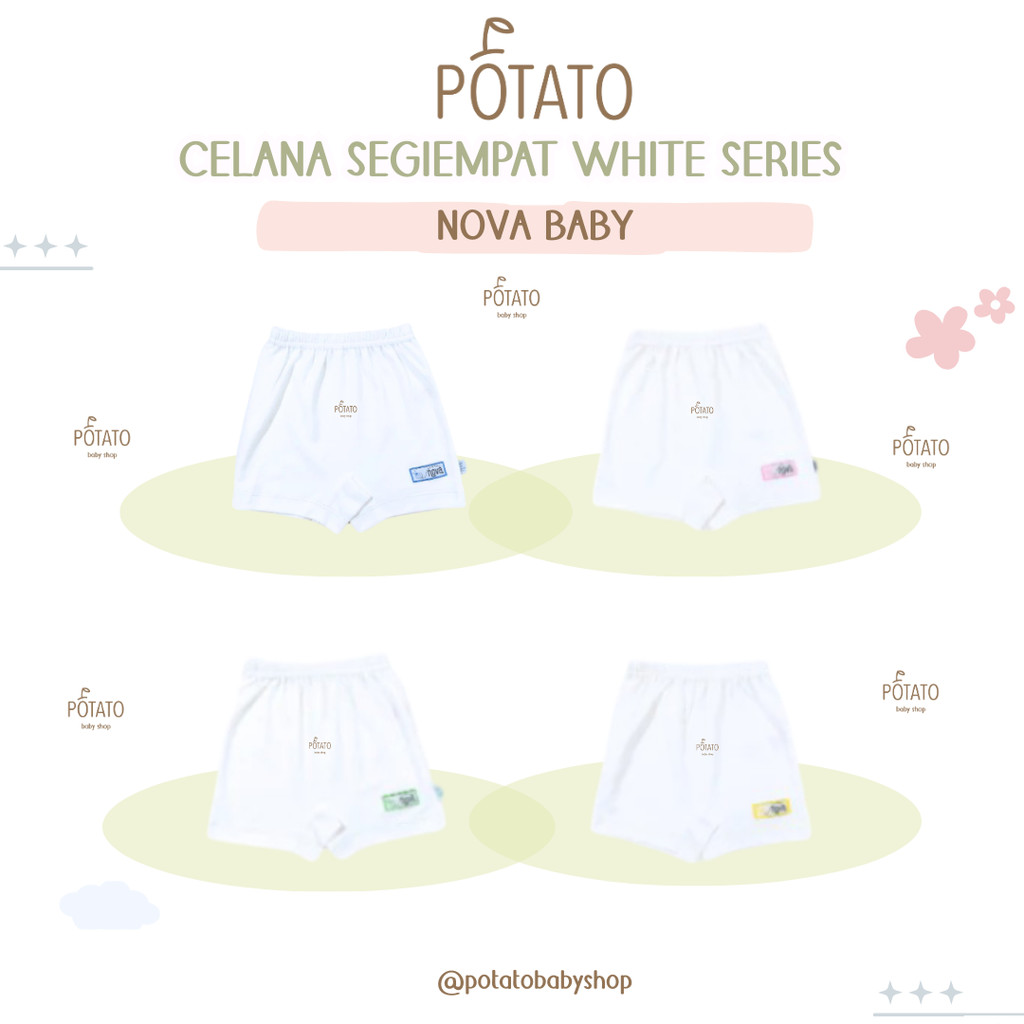 Nova Baby - Celana Segiempat White Series | Celana Pendek Anak (C4AP)