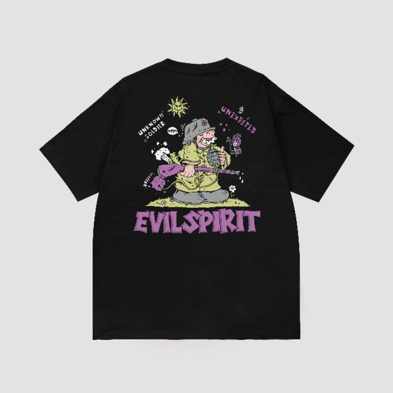 Kaos Unisex EVILSPIRIT KAOS - SOLDIER BLACK UNISEX