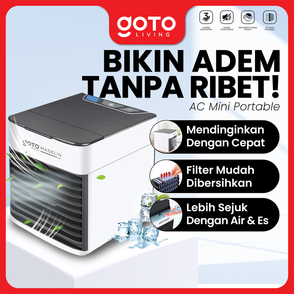Goto Madelin Air Cooler AC Mini Kipas Pendingin Ruangan Portable