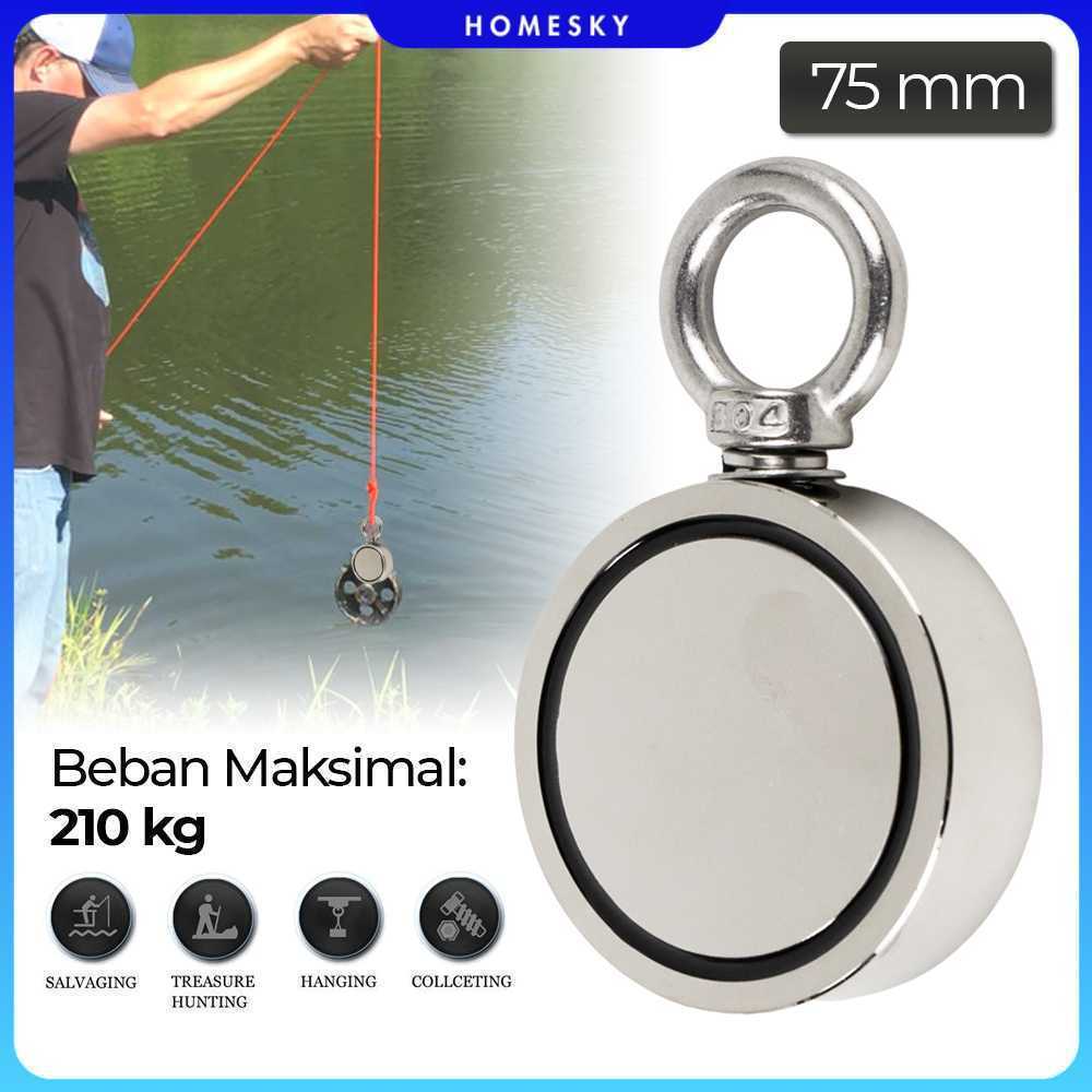 Taffware Magnet Gantungan Round Hook Strong Neodymium 75mm - D75