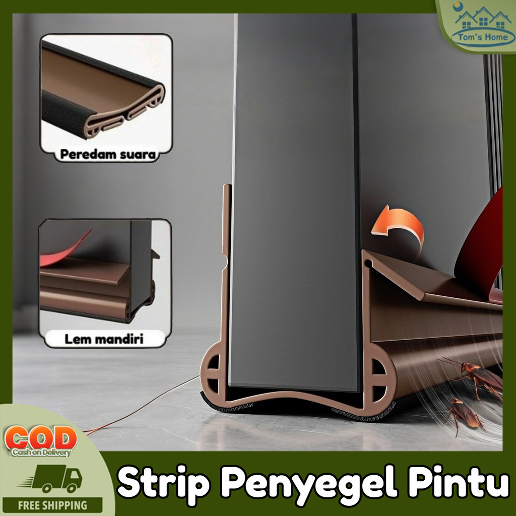 Penutup Celah Bawah Pintu PVC Soundproofing / Strip Penyegel Celah Pintu Kamar Tidur / Penutup Celah