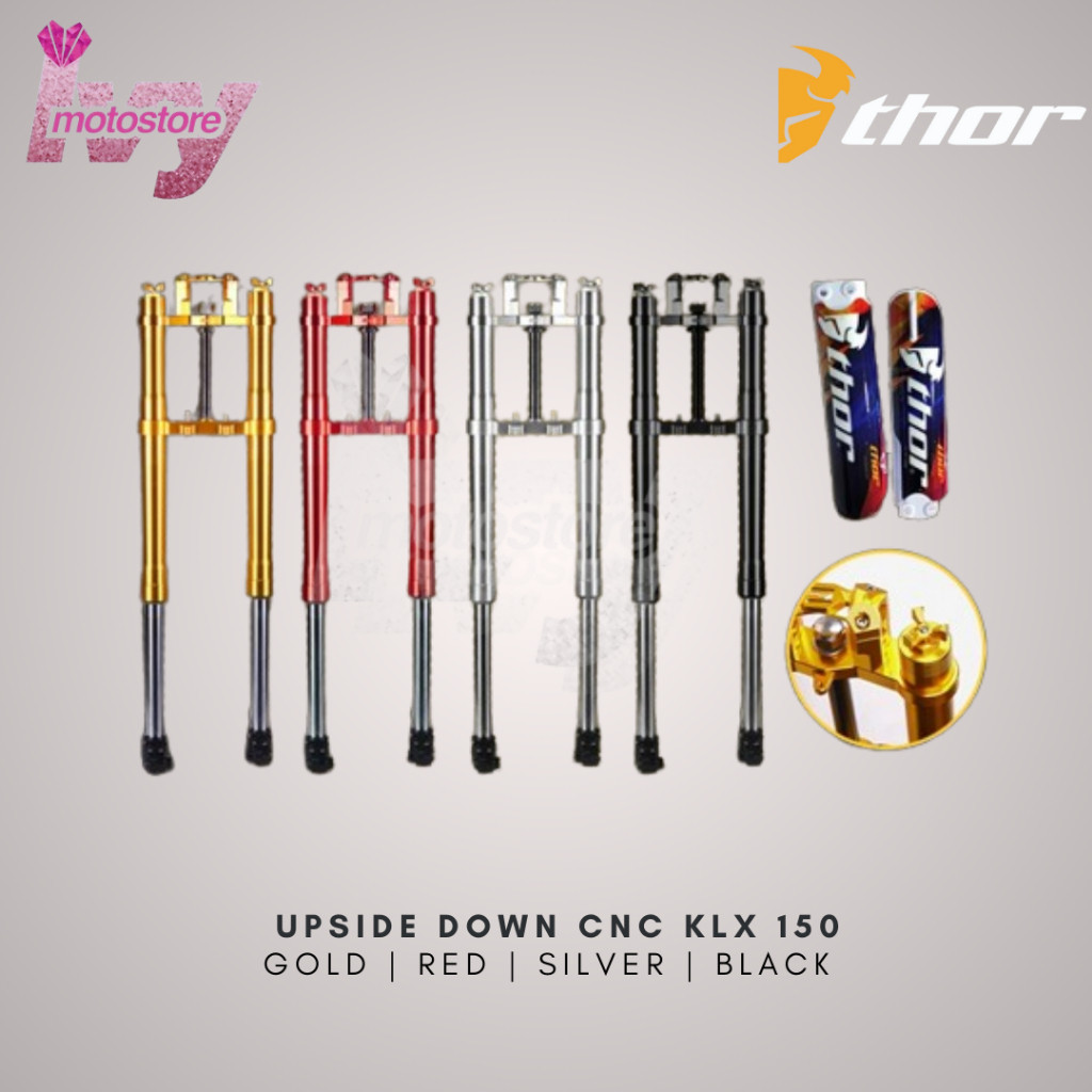 Upside Down Shock Depan KLX 150 Full CNC USD Upsed Upset Down Thor