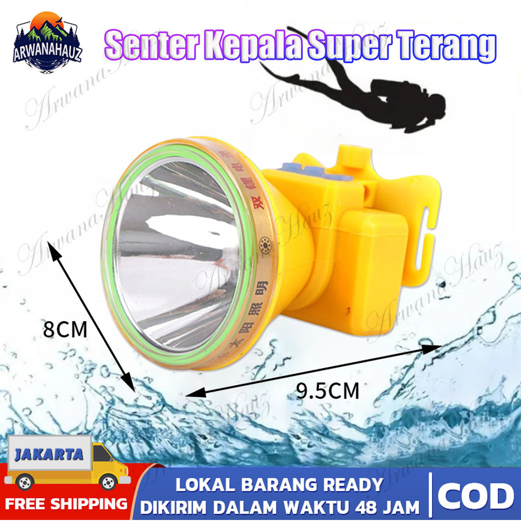 sriauliaprihatna Senter Kepala Selam Kawachi 100W 100 Watt Hi Tech Led Super Terang LS 740A dengan B