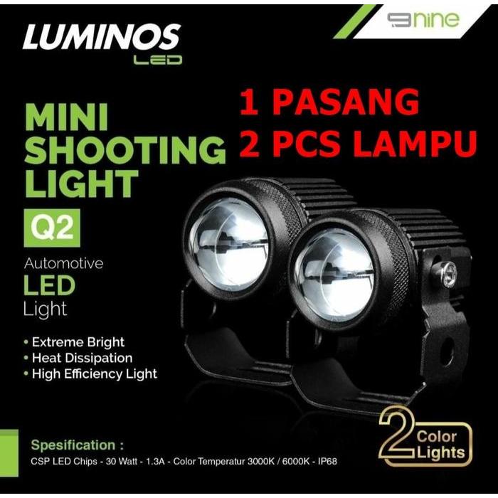 AutoMaxx Jaya LAMPU LED TEMBAK SOROT LASER 2 WARNA ORIGINAL LUXIMOS LED Q2 - Q2