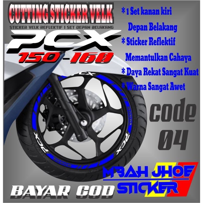 sticker velk honda pcx 150-160,list velk honda pcx 150-160(bayar cod)