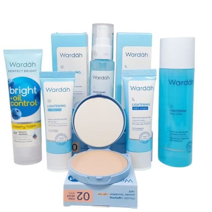 ( COD) Wardah Skincare Paket Glowing / Paket Wardah Untuk Mencerahkan Kulit Wajah Yang Kusam