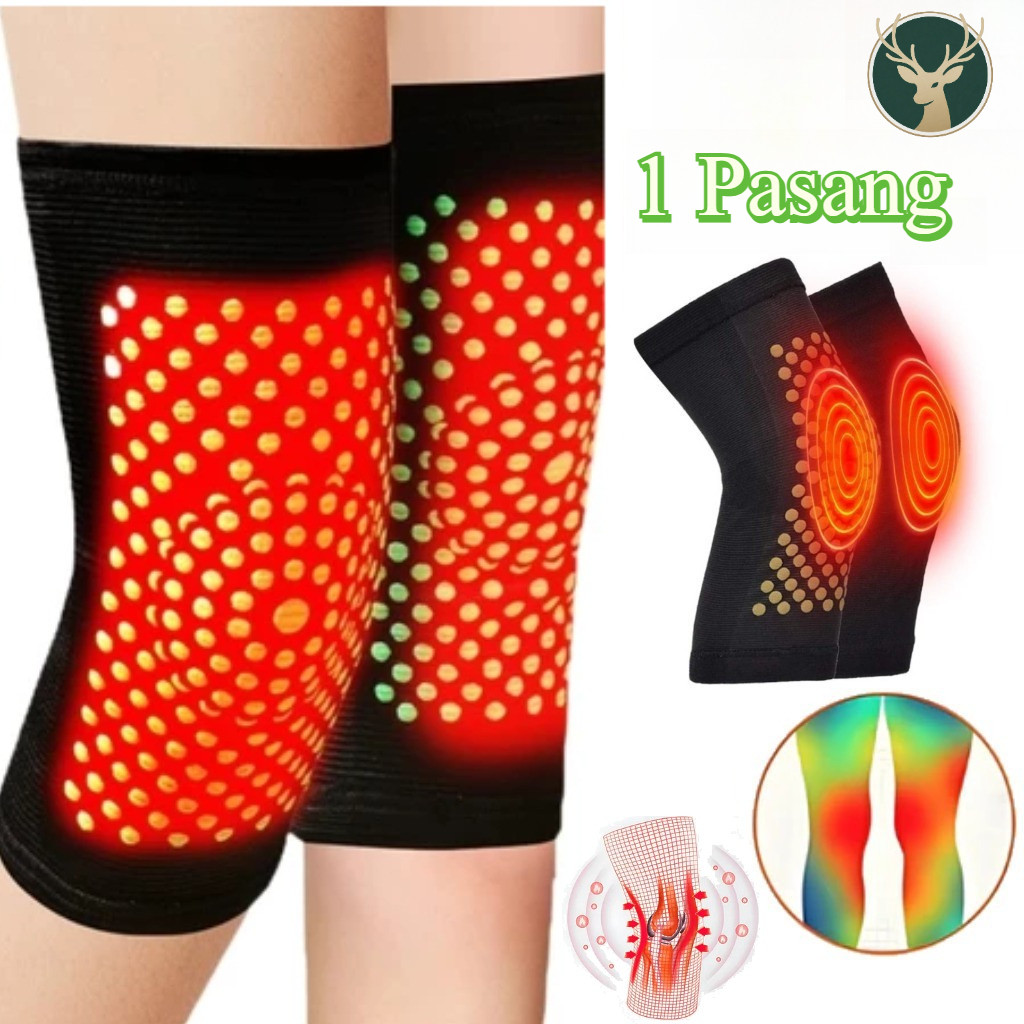 2PCS Korset Pemanas /Deker Terapi Pelindung Lutut Knee Pad/ Lutut Korset Pemanas Lutut Tourmaline Ke