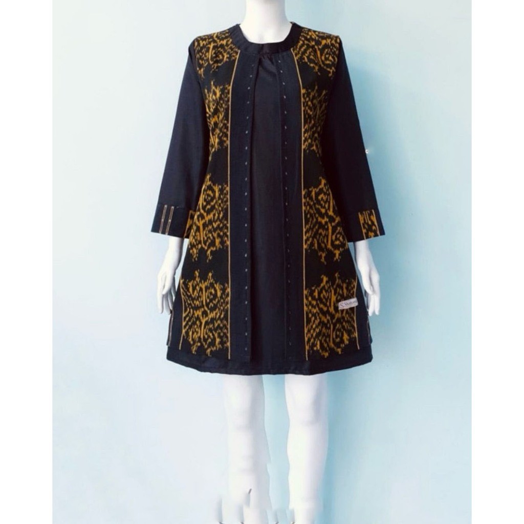 Atasan Kerja Wanita Resmi Kondangan Cantik Elegan TUNIK BATIK MODERN BUSANA TENUN IKAT