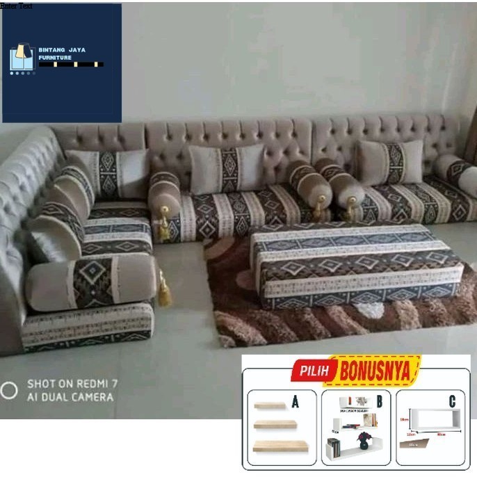 sofa arabian sudut 2mx3m (CIMINDI MEUBEL)